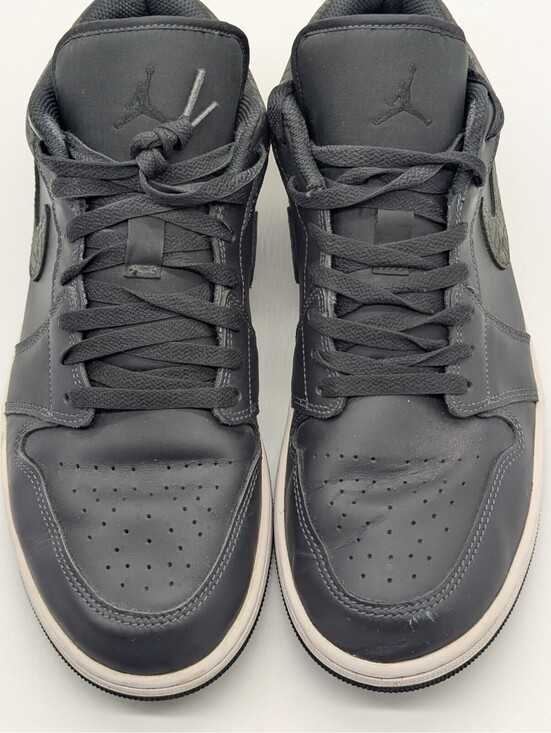 Air Jordan 1 SE Low Black Elephant Leather Sneakers FB9907-001 Mens Size 11.5